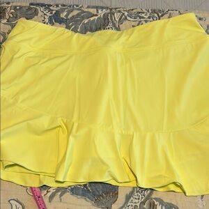 Fila Bright Yellow Tennis Skort, Size xl